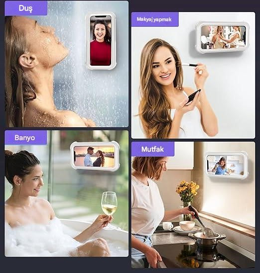 Zenlisse® Su Geçirmez Duş Telefon Tutucu – Banyoda Güvenle Telefon Keyfi