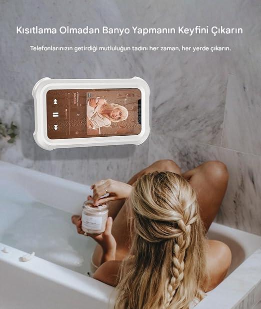 Zenlisse® Su Geçirmez Duş Telefon Tutucu – Banyoda Güvenle Telefon Keyfi
